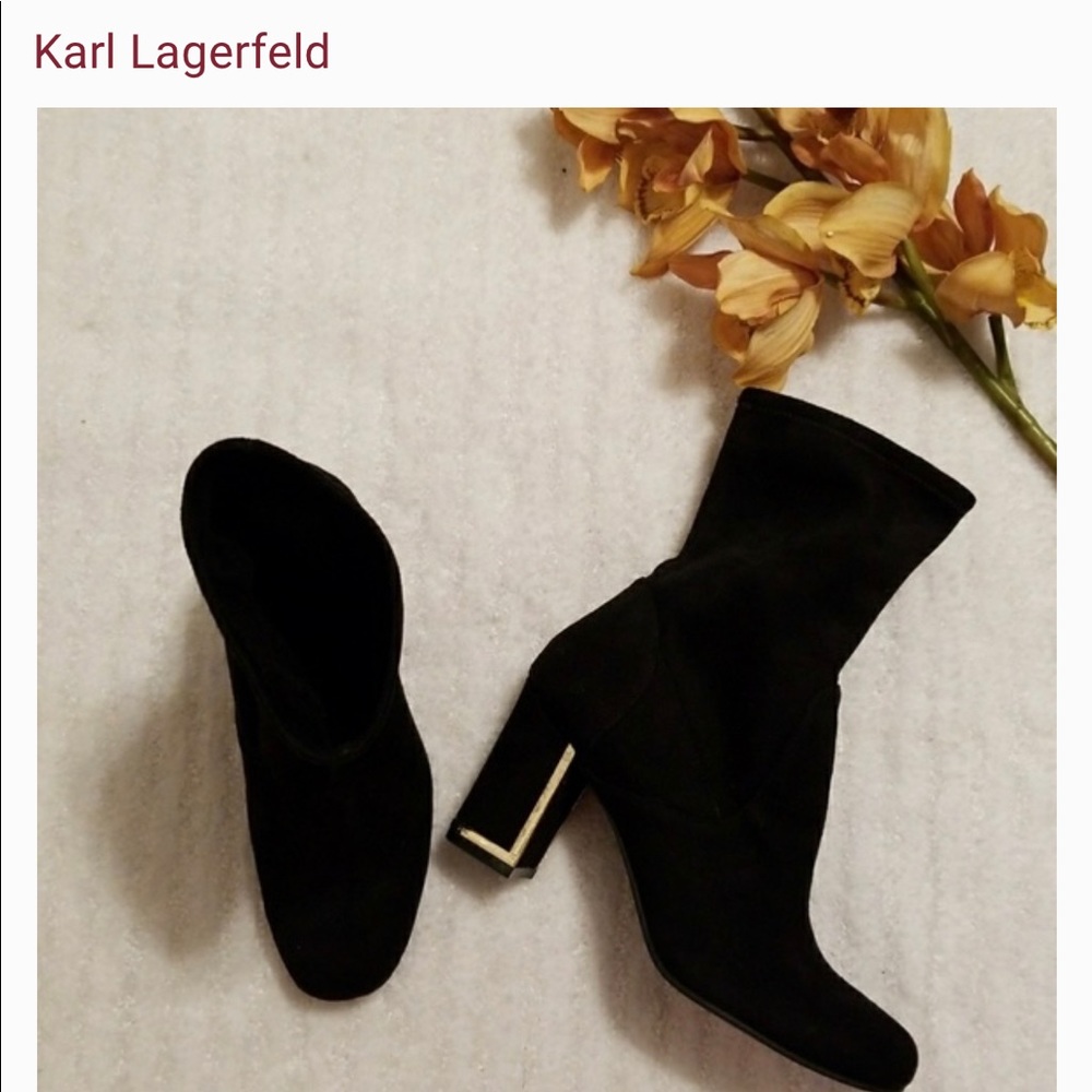 Karl Lagerfeld Paris black ankle booties